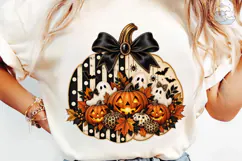Halloween Pumpkin Ghost PNG Sublimation Product Image 6