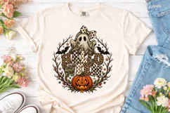 Halloween Ghost Pumpkin PNG Shirt Design Product Image 2