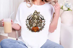Halloween Ghost Pumpkin PNG Shirt Design Product Image 1