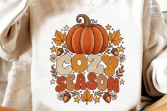 Cozy Season Pumpkin Fall PNG Shirt Desig Product Image 3