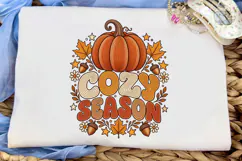 Cozy Season Pumpkin Fall PNG Shirt Desig Product Image 5