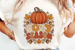 Cozy Season Pumpkin Fall PNG Shirt Desig Product Image 6