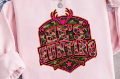 He's Hunting Camo PNG Sublimation Tee Product Image 3