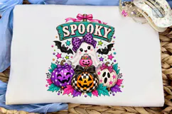 Spooky Ghost Halloween PNG Shirt Design Product Image 6