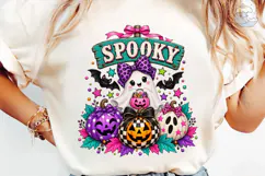 Spooky Ghost Halloween PNG Shirt Design Product Image 1