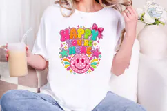 Happy You're Here Smiley PNG Shirt Product Image 1