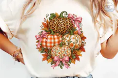 Fall Pumpkin Bow PNG Sublimation Tee Product Image 6
