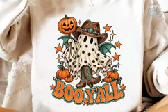 Boo Y'all Western Ghost Halloween PNG Product Image 4