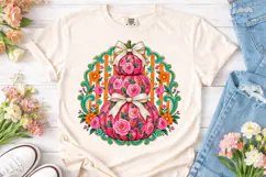 Floral Pumpkin Stack PNG Sublimation Tee Product Image 2
