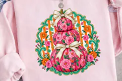 Floral Pumpkin Stack PNG Sublimation Tee Product Image 3