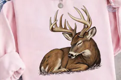 Sleeping Buck Deer PNG Shirt Design Product Image 3