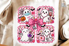 Halloween Nurse Ghost PNG Sublimation Te Product Image 4