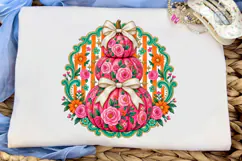Floral Pumpkin Stack PNG Sublimation Tee Product Image 5