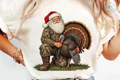 Santa Hunter Turkey PNG Shirt Design Product Image 6