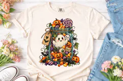 Halloween Ghost Mason Jar PNG Shirt Product Image 2