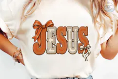 Jesus Retro Bow PNG Shirt Design Product Image 6