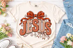 Jesus Bow Christmas PNG Shirt Design Product Image 2