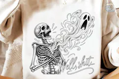 Skeleton Ghost Soul PNG Funny Shirt Desi Product Image 4