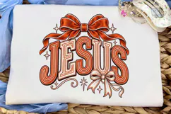 Jesus Bow Christmas PNG Shirt Design Product Image 5