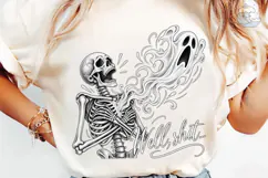 Skeleton Ghost Soul PNG Funny Shirt Desi Product Image 1