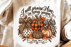 I Will Praise Him Pumpkin PNG Tee Product Image 4