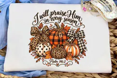 I Will Praise Him Pumpkin PNG Tee Product Image 5