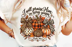 I Will Praise Him Pumpkin PNG Tee Product Image 6