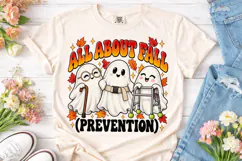 All About Fall Prevention Ghost PNG Tee Product Image 2