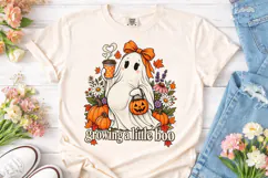Growing a Little Boo Ghost PNG Shirt Product Image 2