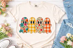 Floral Ghost Halloween PNG Shirt Design Product Image 2
