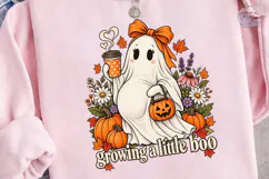Growing a Little Boo Ghost PNG Shirt Product Image 3