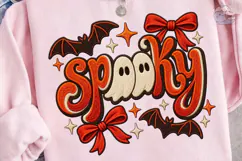 Spooky Halloween Ghost Bow PNG Shirt Product Image 3
