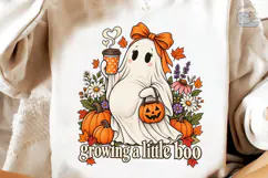 Growing a Little Boo Ghost PNG Shirt Product Image 4