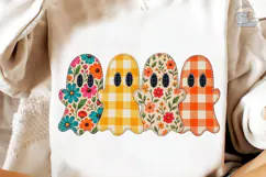 Floral Ghost Halloween PNG Shirt Design Product Image 4