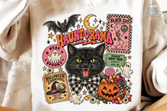 Haunt-O-Rama Halloween Black Cat PNG Product Image 1