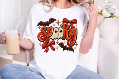 Spooky Halloween Ghost Bow PNG Shirt Product Image 1