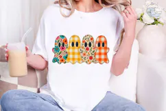 Floral Ghost Halloween PNG Shirt Design Product Image 1