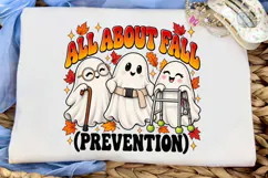 All About Fall Prevention Ghost PNG Tee Product Image 5