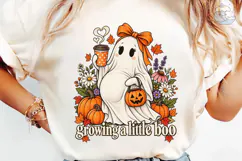 Growing a Little Boo Ghost PNG Shirt Product Image 6