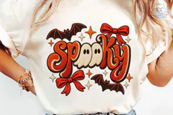 Spooky Halloween Ghost Bow PNG Shirt Product Image 6
