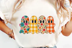 Floral Ghost Halloween PNG Shirt Design Product Image 6