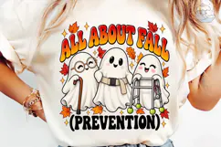 All About Fall Prevention Ghost PNG Tee Product Image 6