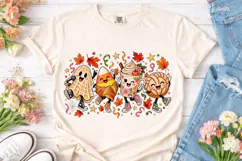 Fall Halloween Cute Characters PNG Tee Product Image 2