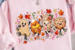 Fall Halloween Cute Characters PNG Tee Product Image 3