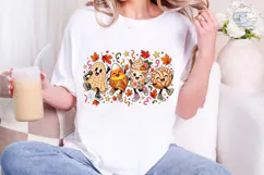 Fall Halloween Cute Characters PNG Tee Product Image 1