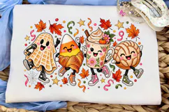 Fall Halloween Cute Characters PNG Tee Product Image 5