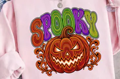 Spooky Pumpkin Halloween PNG Shirt Product Image 3