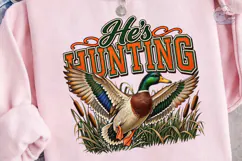 He's Hunting Mallard Duck PNG Shirt Product Image 3