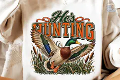 He's Hunting Mallard Duck PNG Shirt Product Image 4