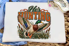 He's Hunting Mallard Duck PNG Shirt Product Image 5